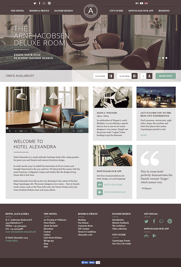 Hotel Alexandra website