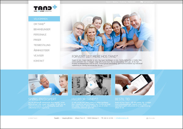 Tand+ website
